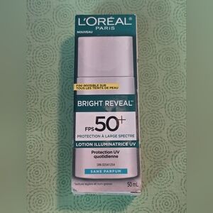 L'Oreal Bright Reveal•Broad Spectrum•UV Lotion•SPF 50 - 1.7 floz Exp.10/26